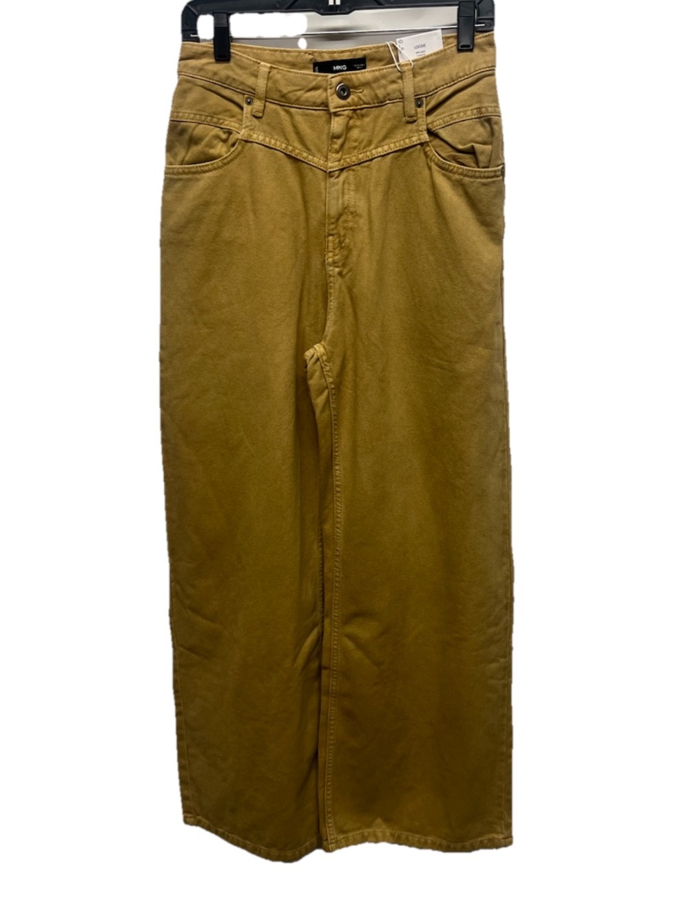 MNG Mango Tan Loose Fit Mid Rise Jeans Size US 2